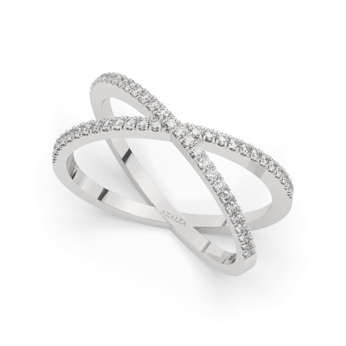 Gold Diamond Crisscross Ring