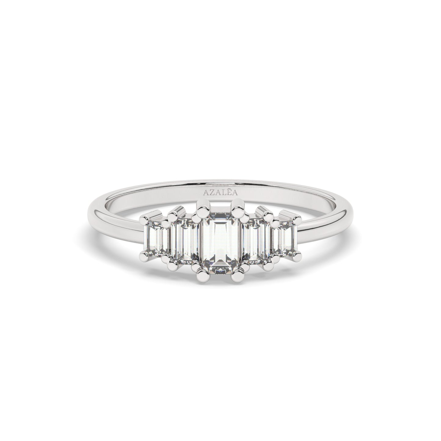 5 Baguette Diamond Wedding Band