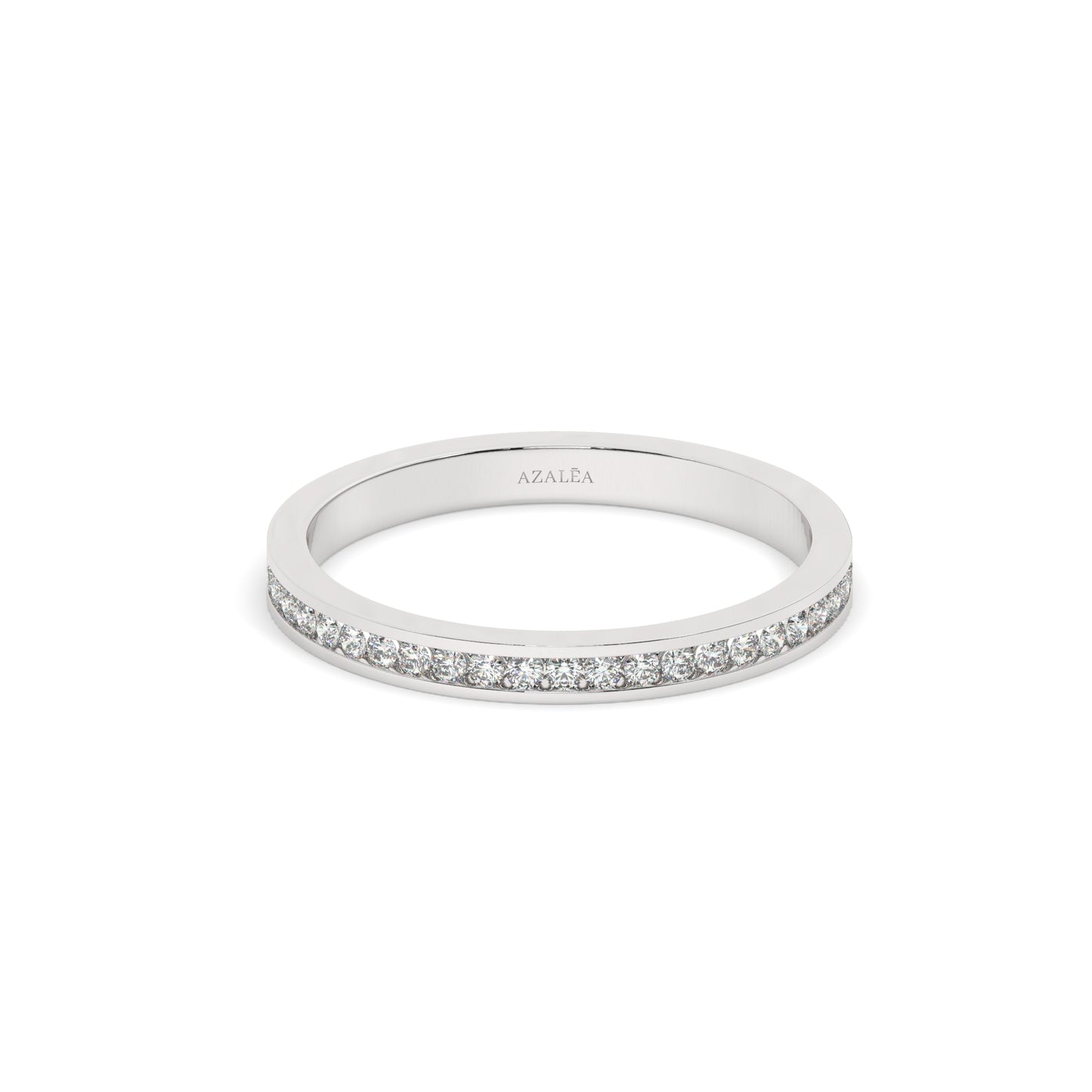 Half Eternity Channel Set Diamond Wedding Ring
