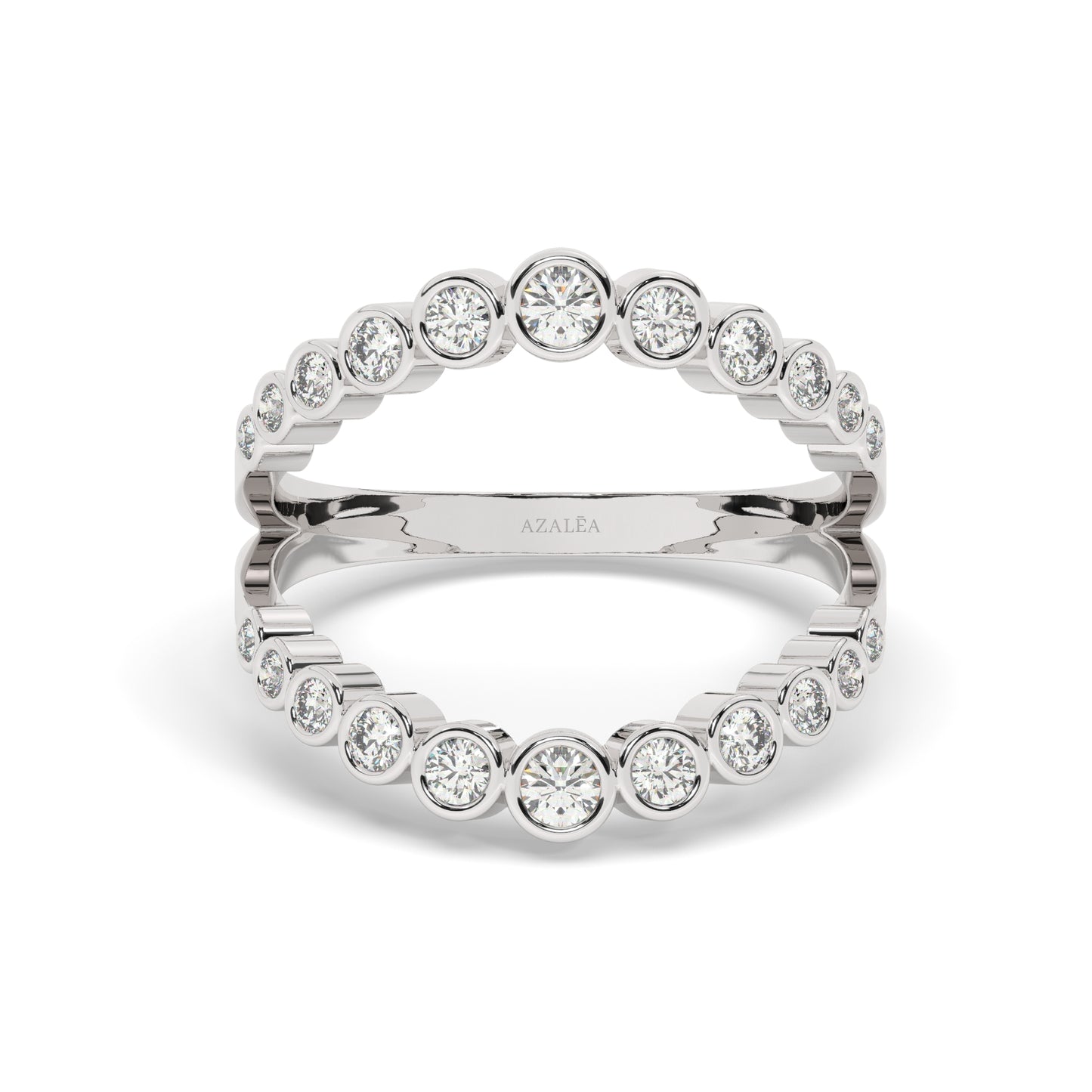 Double Ring Diamond Stacking Ring Band