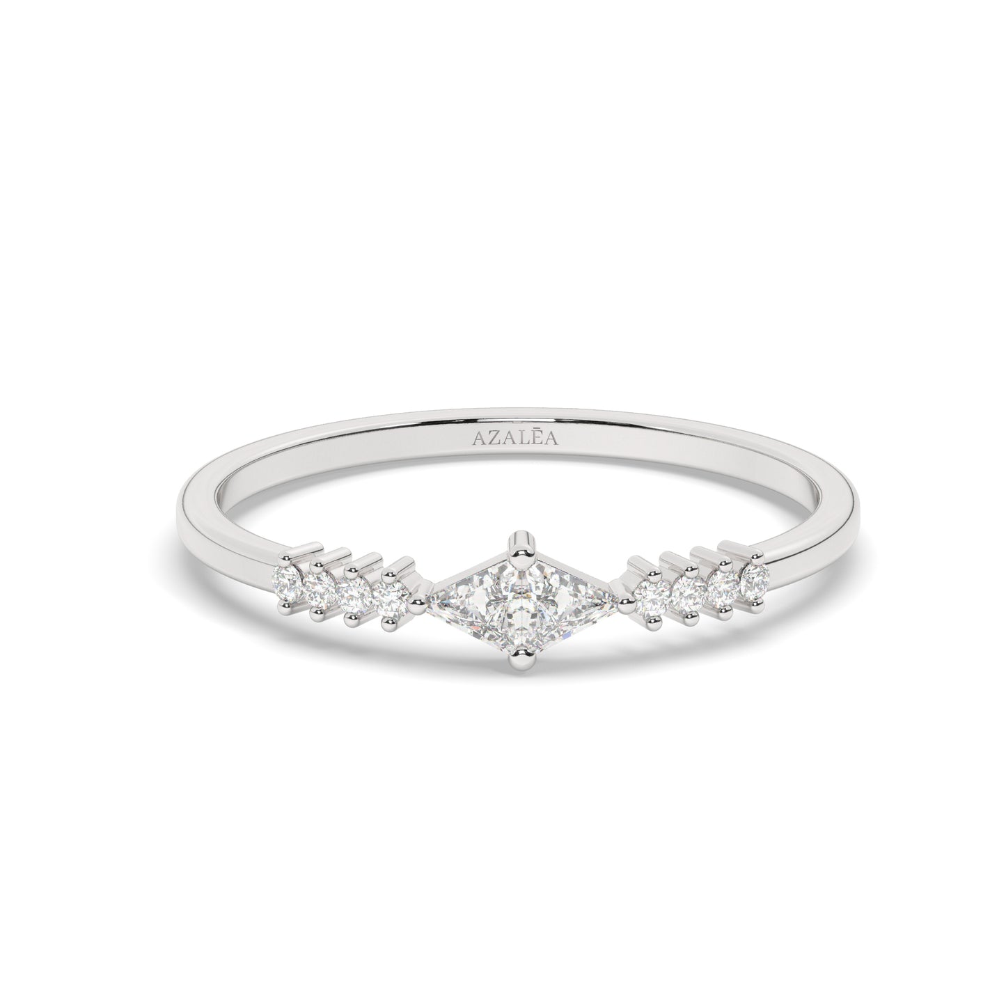 Trillion Diamond Stacking Ring
