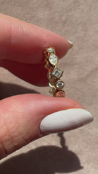 Princess Marquise and Round Diamond Eternity Band