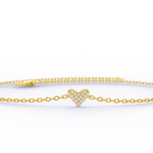 Diamond Heart Bracelet