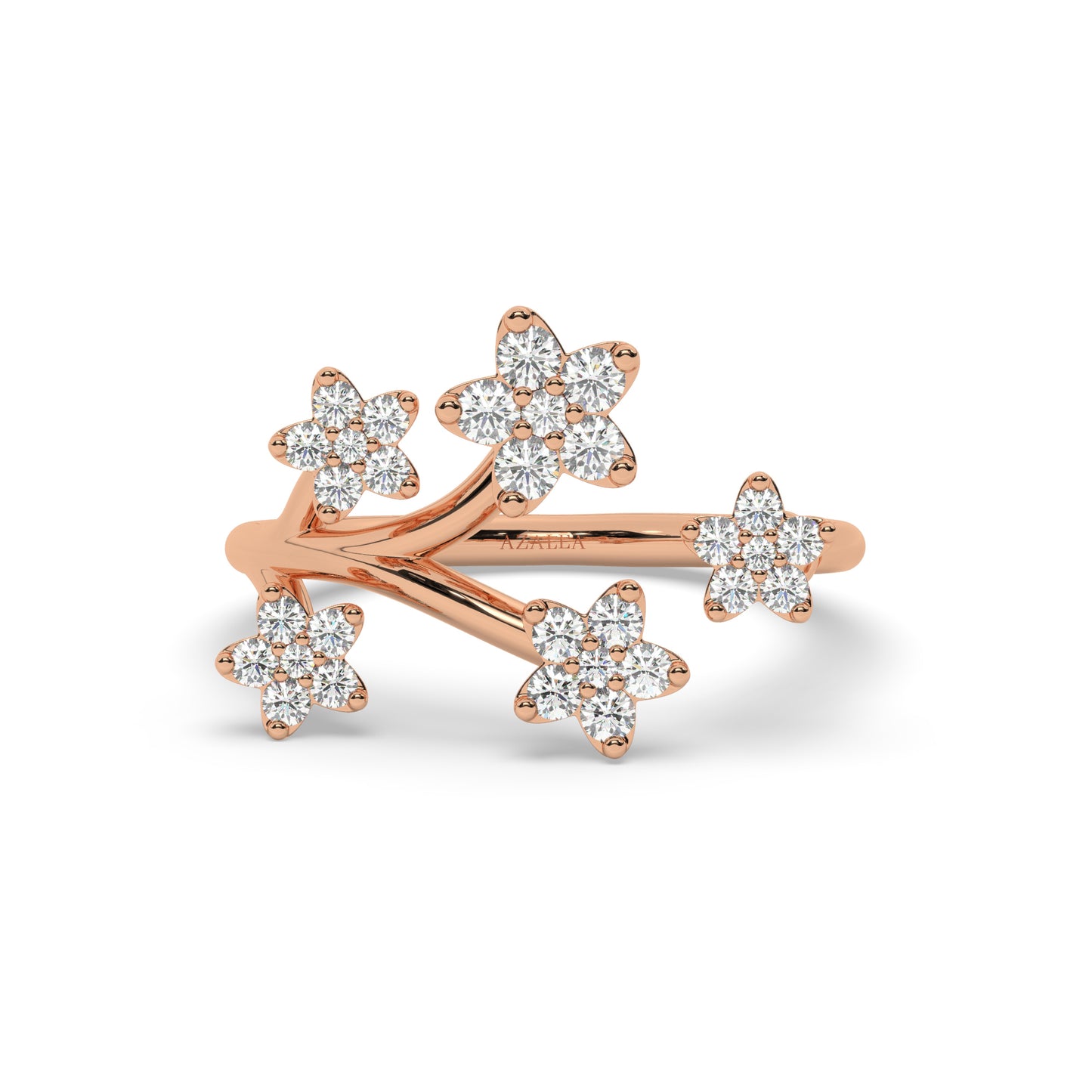 Diamond Flower Stacking Ring