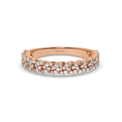 Gold Diamond Link Wedding Band