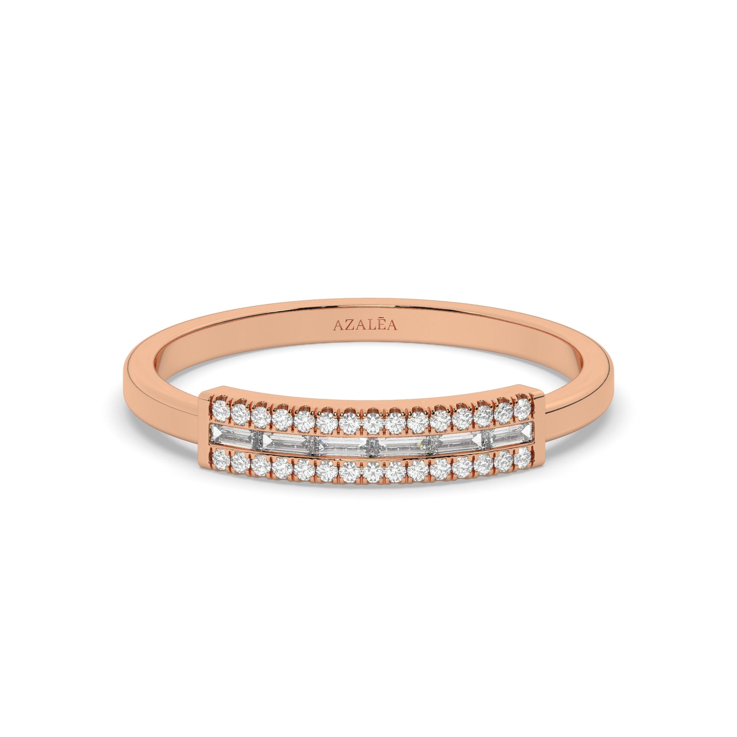Baguette Round Diamond Ring