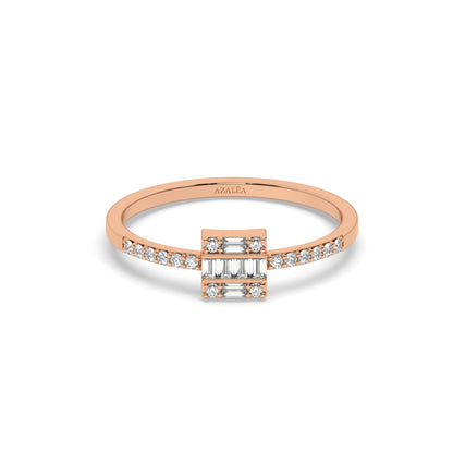 Square Baguette Diamond Ring