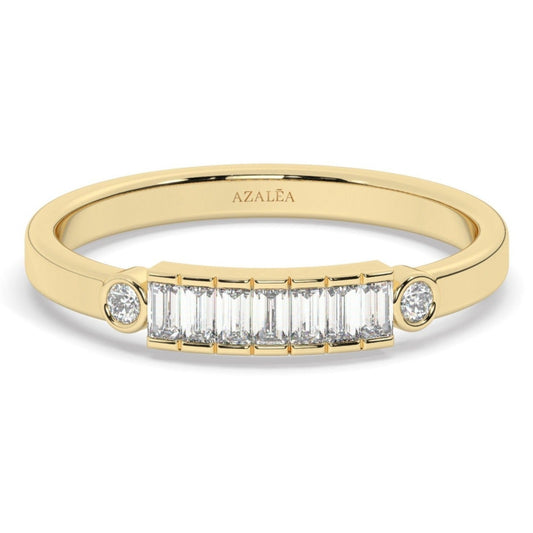 Baguette Diamond Wedding Band