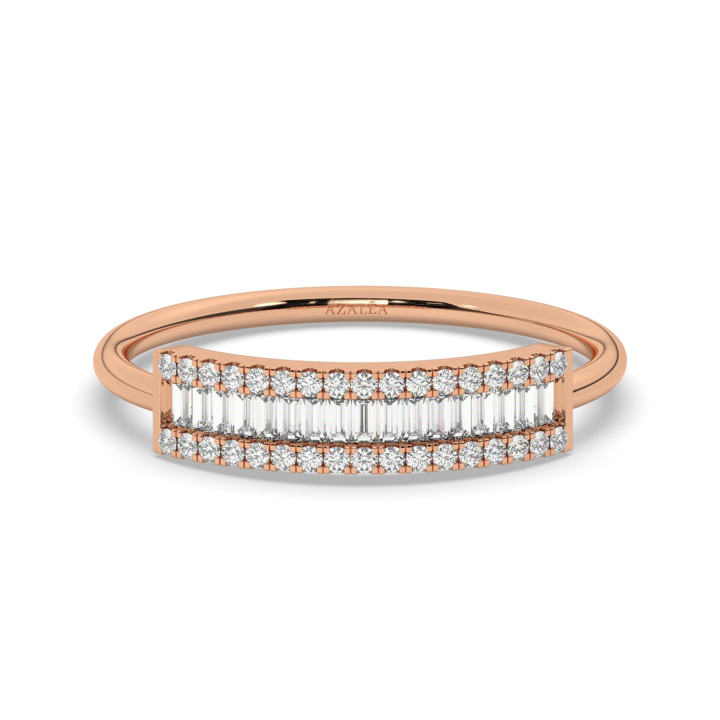Vertical Diamond Wedding Ring