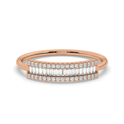 Vertical Diamond Wedding Ring