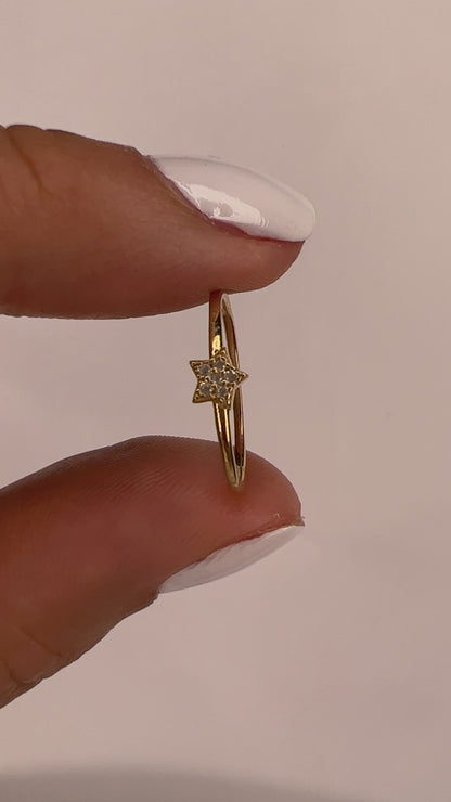 Diamond Star Wedding Band
