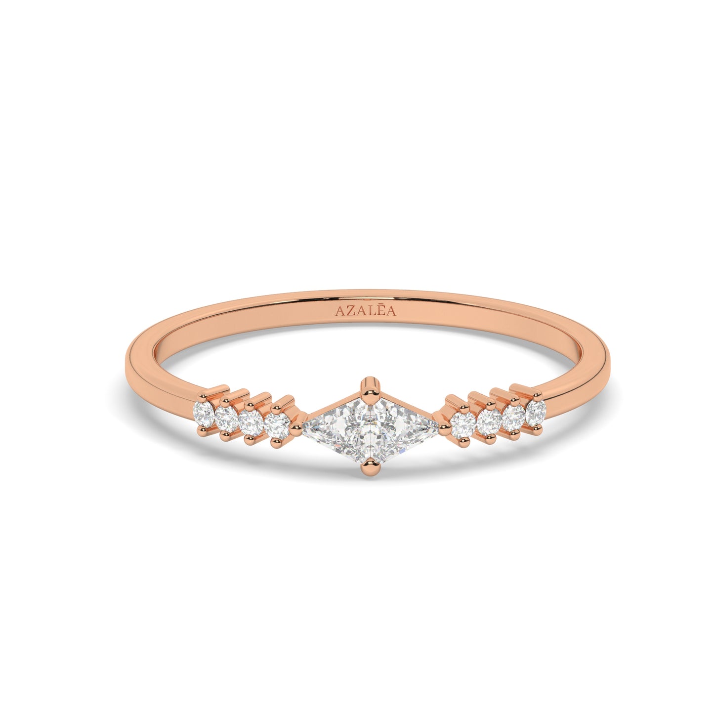 Trillion Diamond Stacking Ring