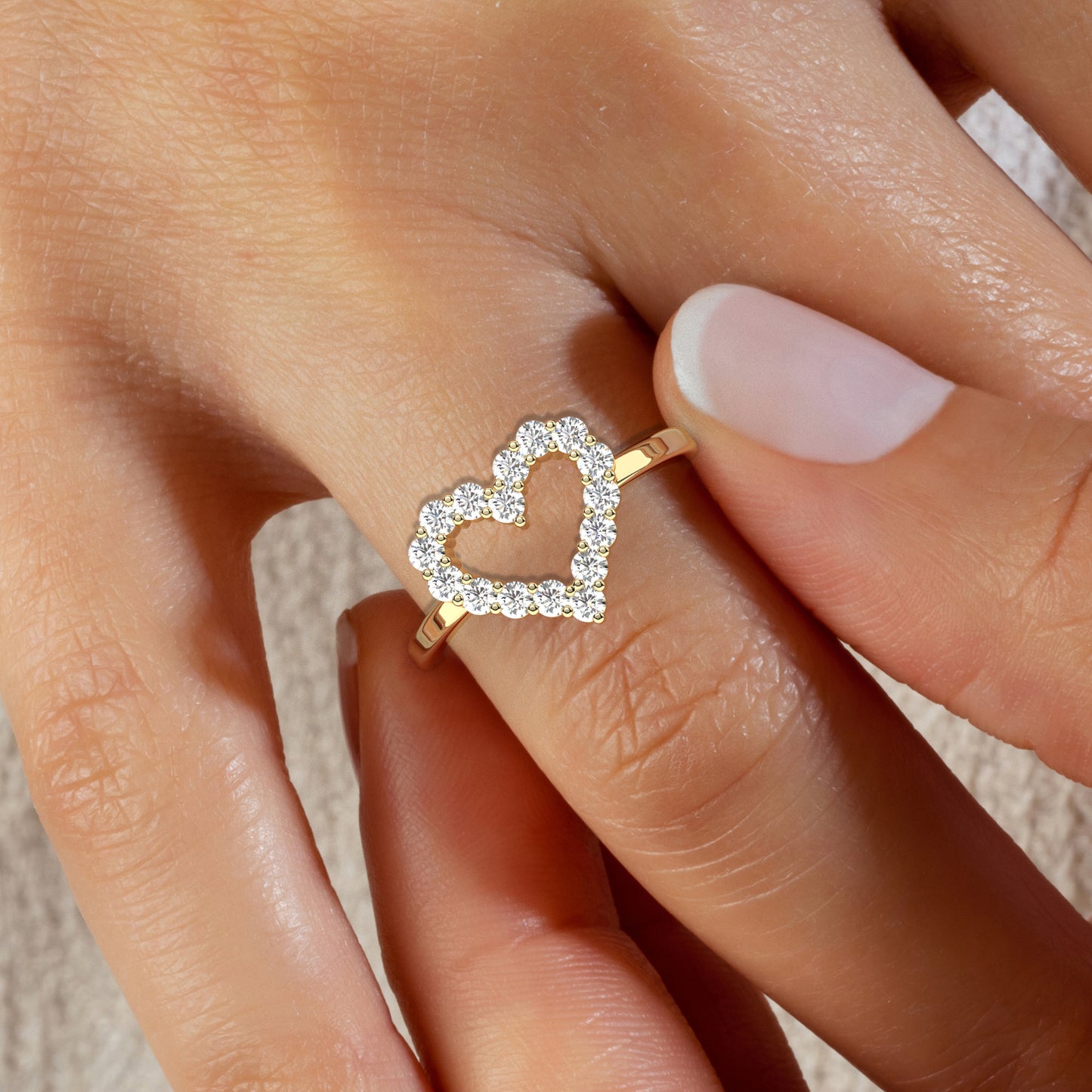Diamond Heart Ring