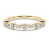 Gold Round Diamond Half Eternity Wedding Ring