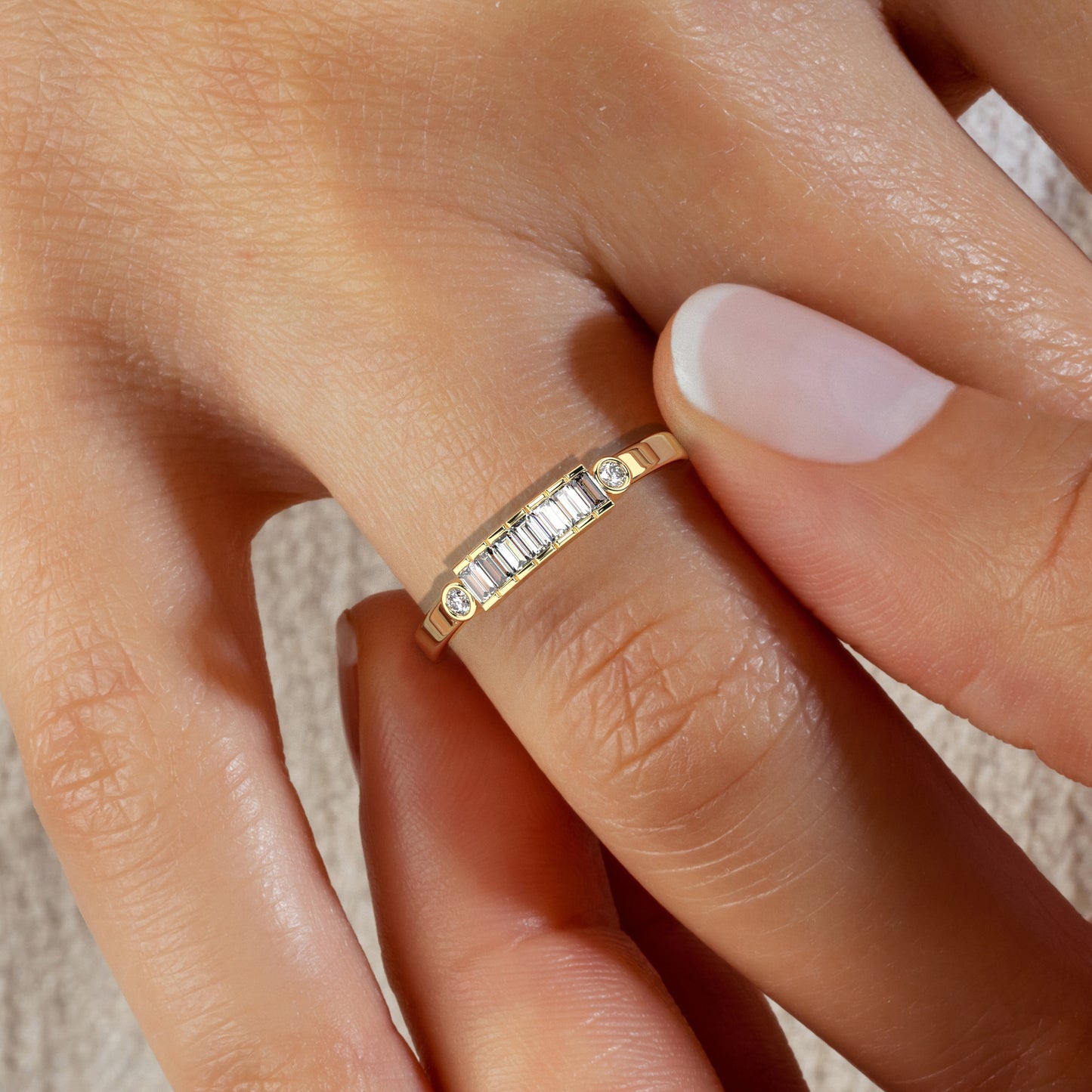 Baguette Diamond Wedding Band