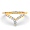 Pear Diamond Chevron Ring