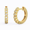Bezel Set Diamond Hoop Earrings