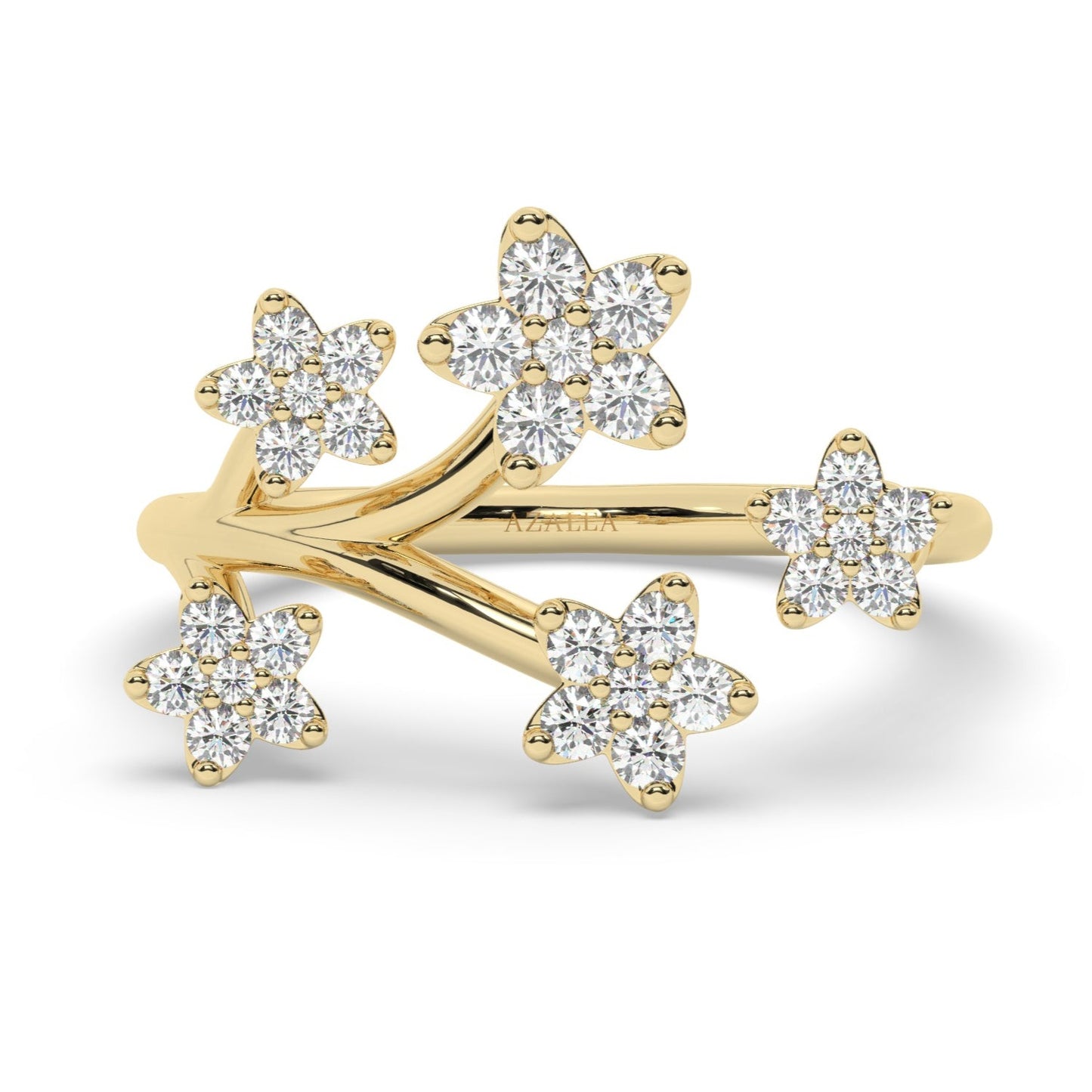Diamond Flower Stacking Ring