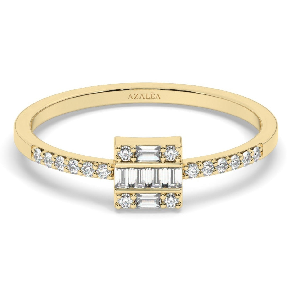 Square Baguette Diamond Ring