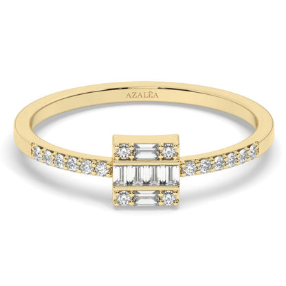 Square Baguette Diamond Ring