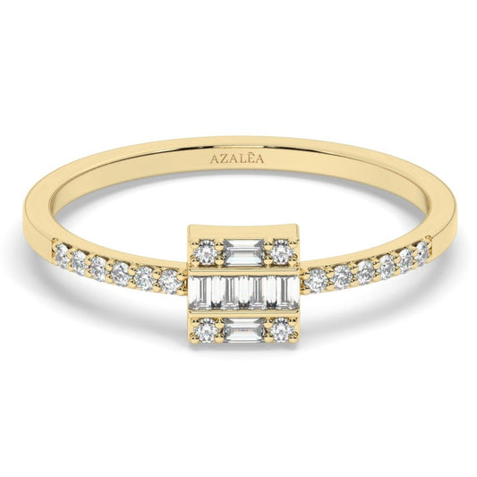 Square Baguette Diamond Ring