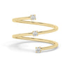 Diamond Spiral Cuff Ring