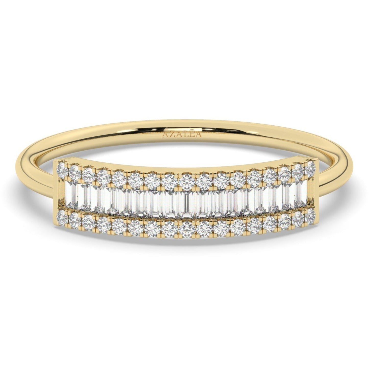 Vertical Diamond Wedding Ring