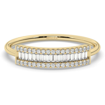 Vertical Diamond Wedding Ring