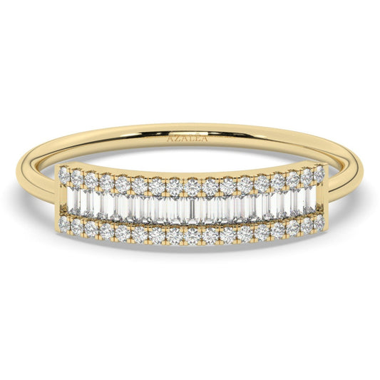 Vertical Diamond Wedding Ring