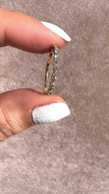 Baguette Diamond Half Eternity Band