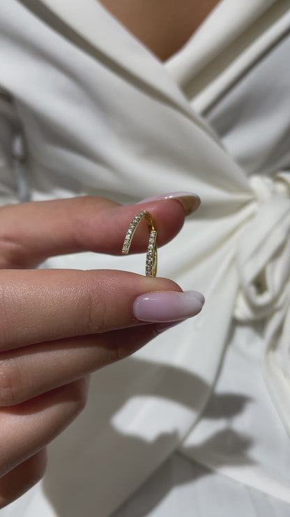 Spiral Diamond Cuff Ring