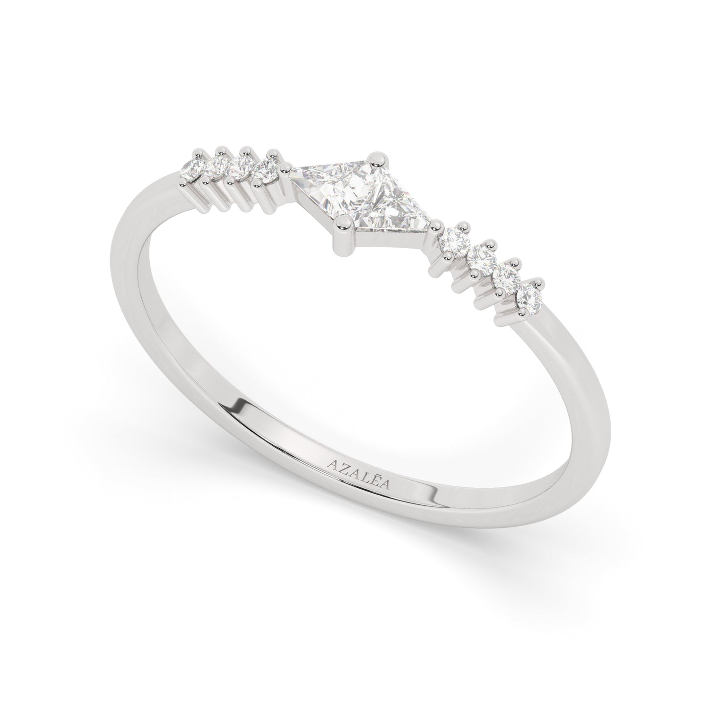Trillion Diamond Stacking Ring