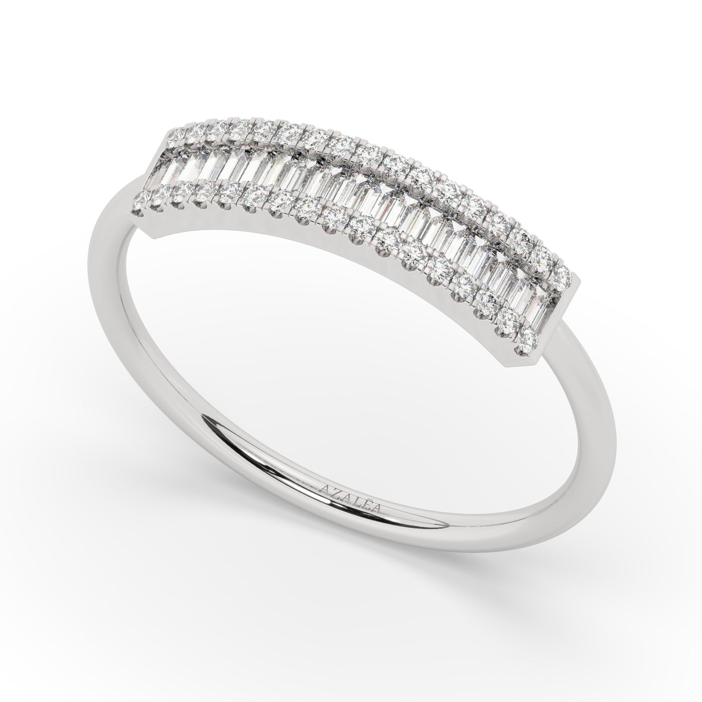 Vertical Diamond Wedding Ring