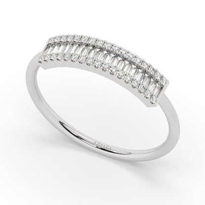 Vertical Diamond Wedding Ring