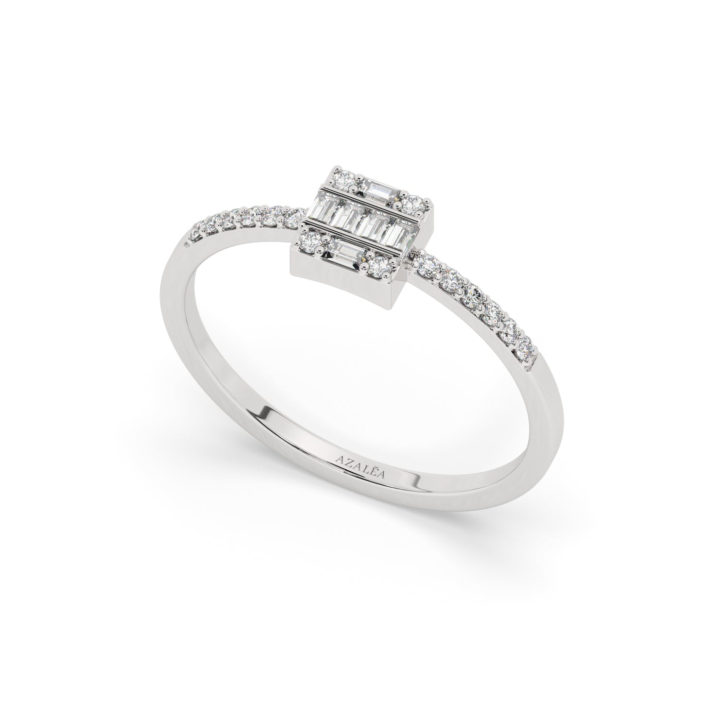 Square Baguette Diamond Ring