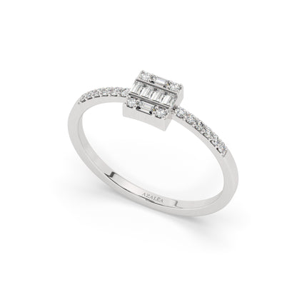 Square Baguette Diamond Ring