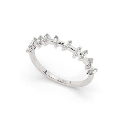 Gold Baguette Diamond Stacking Band