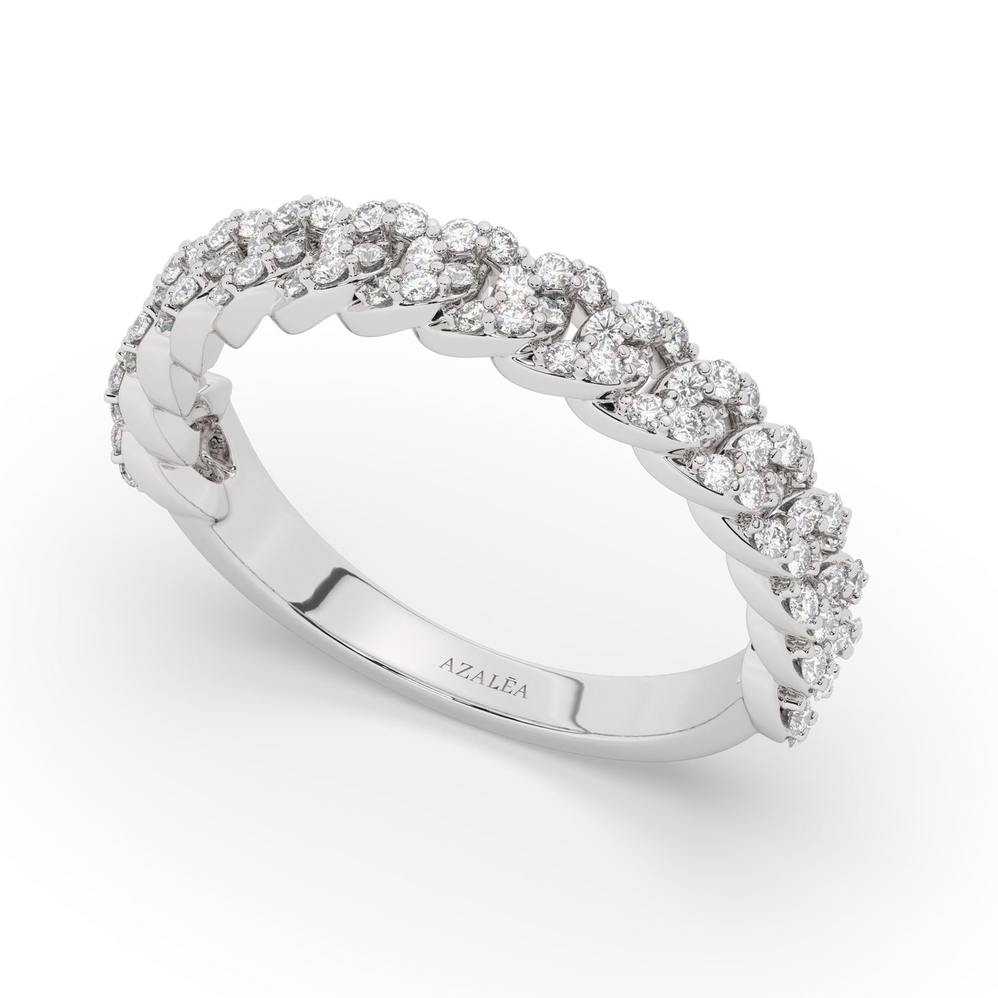 Gold Diamond Link Wedding Band