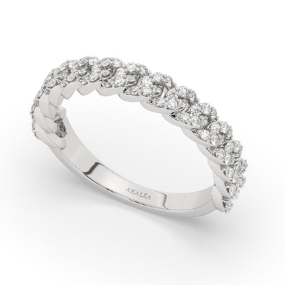Gold Diamond Link Wedding Band