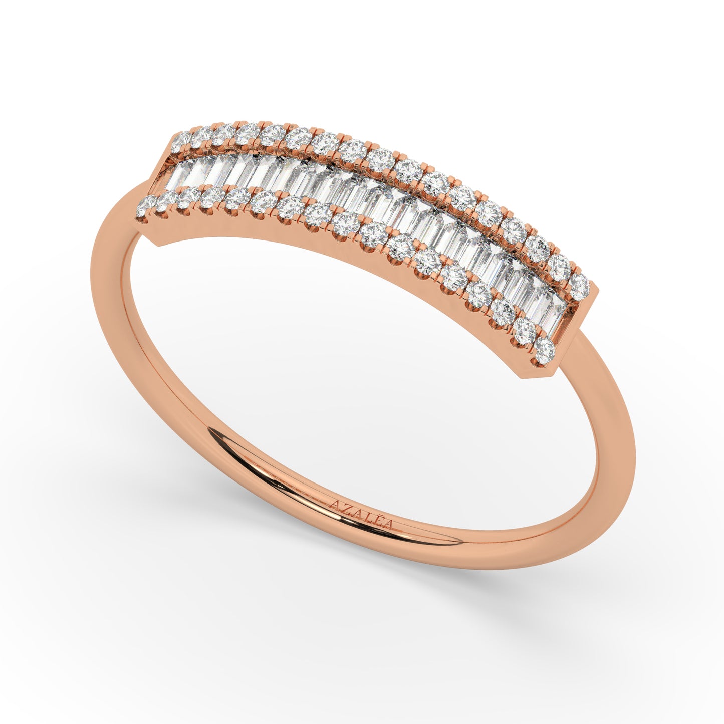 Vertical Diamond Wedding Ring