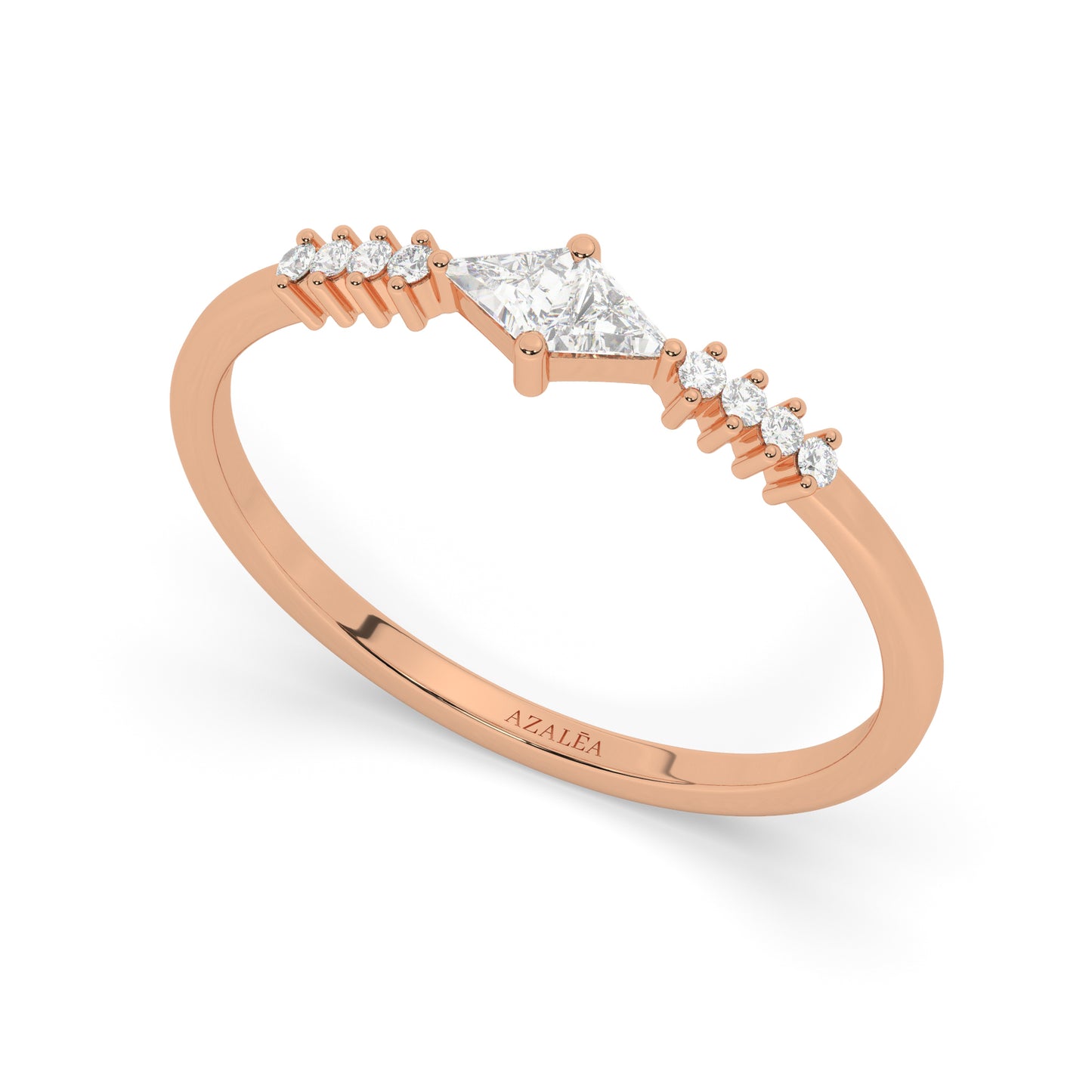 Trillion Diamond Stacking Ring