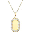 Diamond Dog Tag Necklace