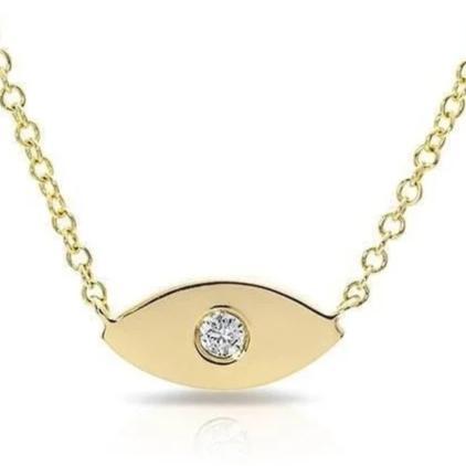 Small Diamond Evil Eye Necklace