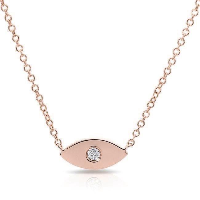 Small Diamond Evil Eye Necklace