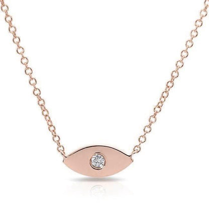 Small Diamond Evil Eye Necklace