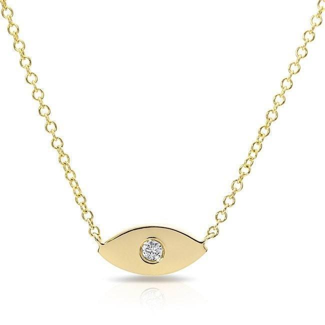 Small Diamond Evil Eye Necklace