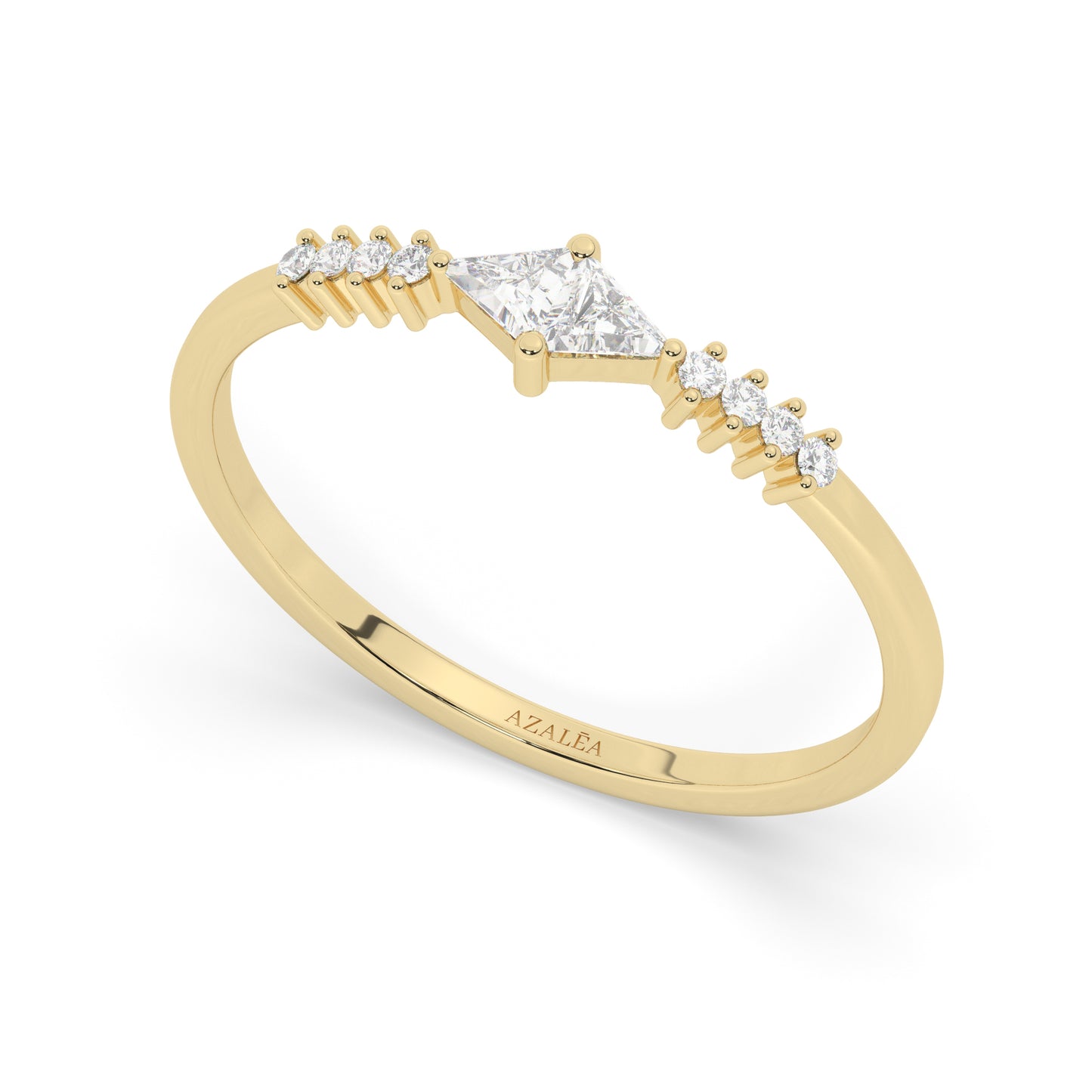 Trillion Diamond Stacking Ring