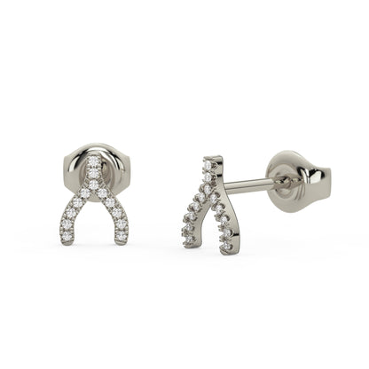 Diamond Wishbone Studs