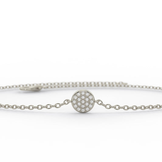 Diamond Disc Chain Bracelet