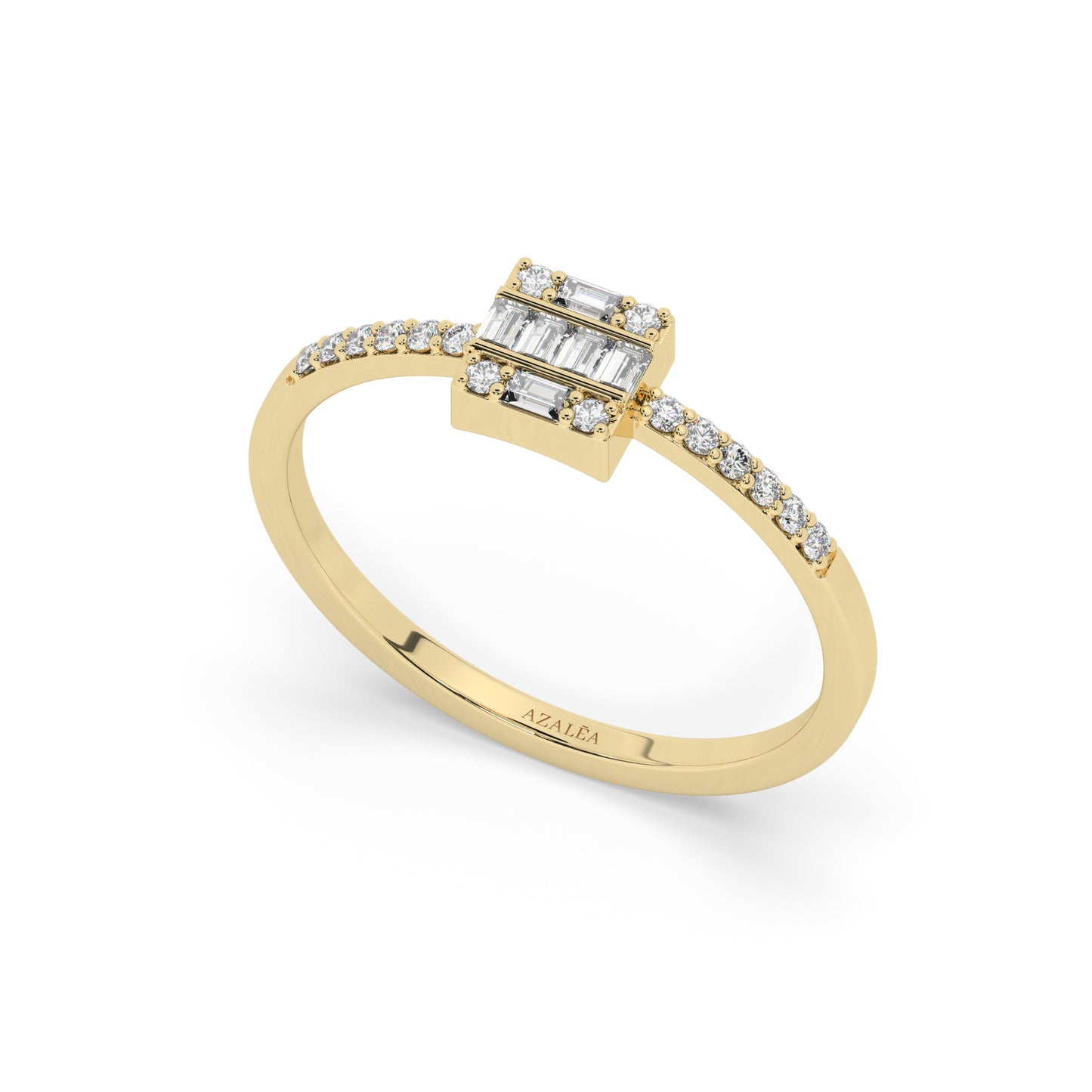 Square Baguette Diamond Ring